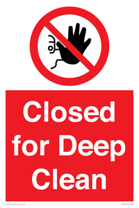 Closed for Deep Clean